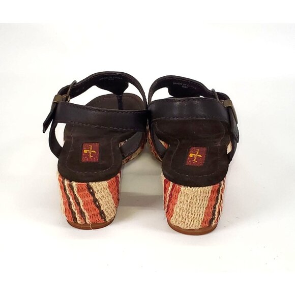 7 for all mankind Women's Multicolor Straw Wedge Sandals Size 6M 1281 - Picture 8 of 12